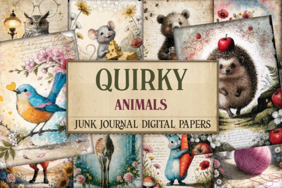 Quirky Woodland Animals Junk Journal