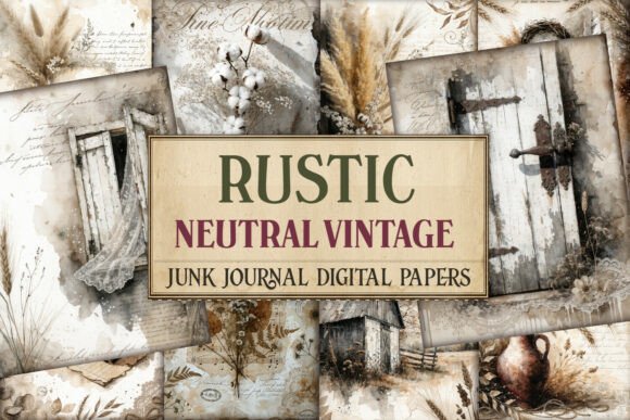 Rustic Neutral Vintage Junk Journal