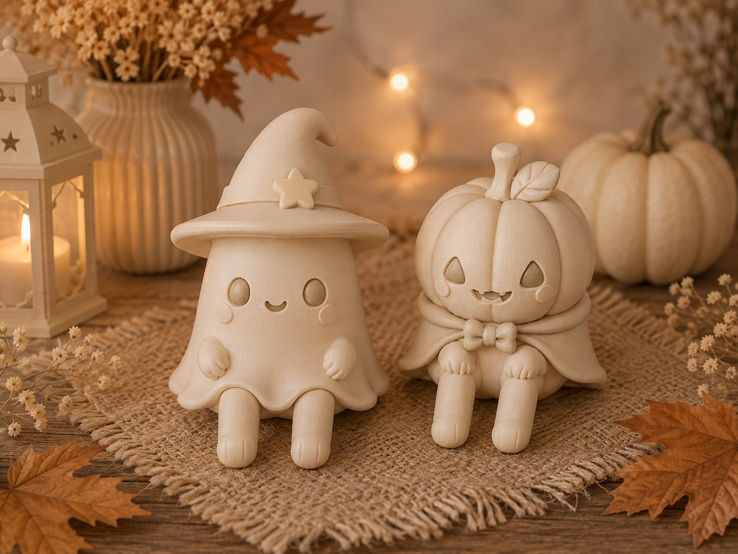 Sitting Mini Halloween Friends STL Bundle - Ghost & Pumpkin - Image 5