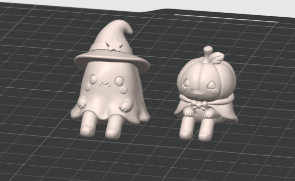 Sitting Mini Halloween Friends STL Bundle - Ghost & Pumpkin - Image 4