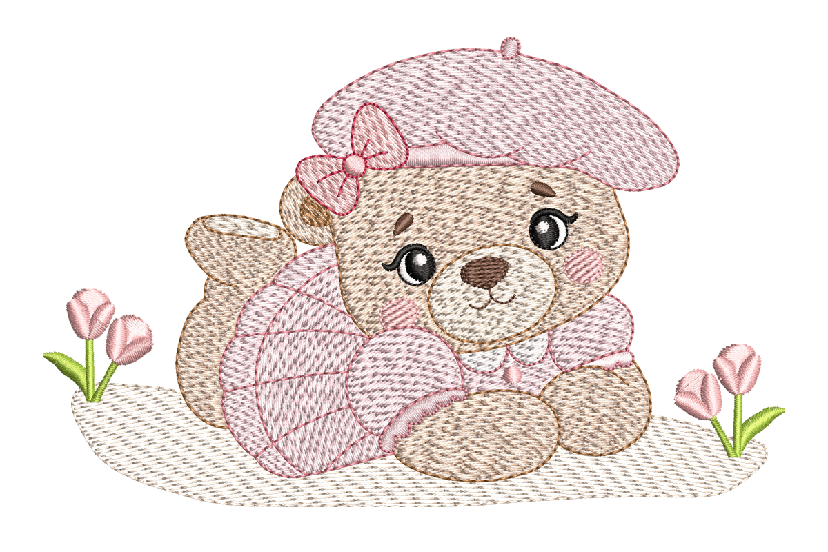 Teddy Girl Lying Down