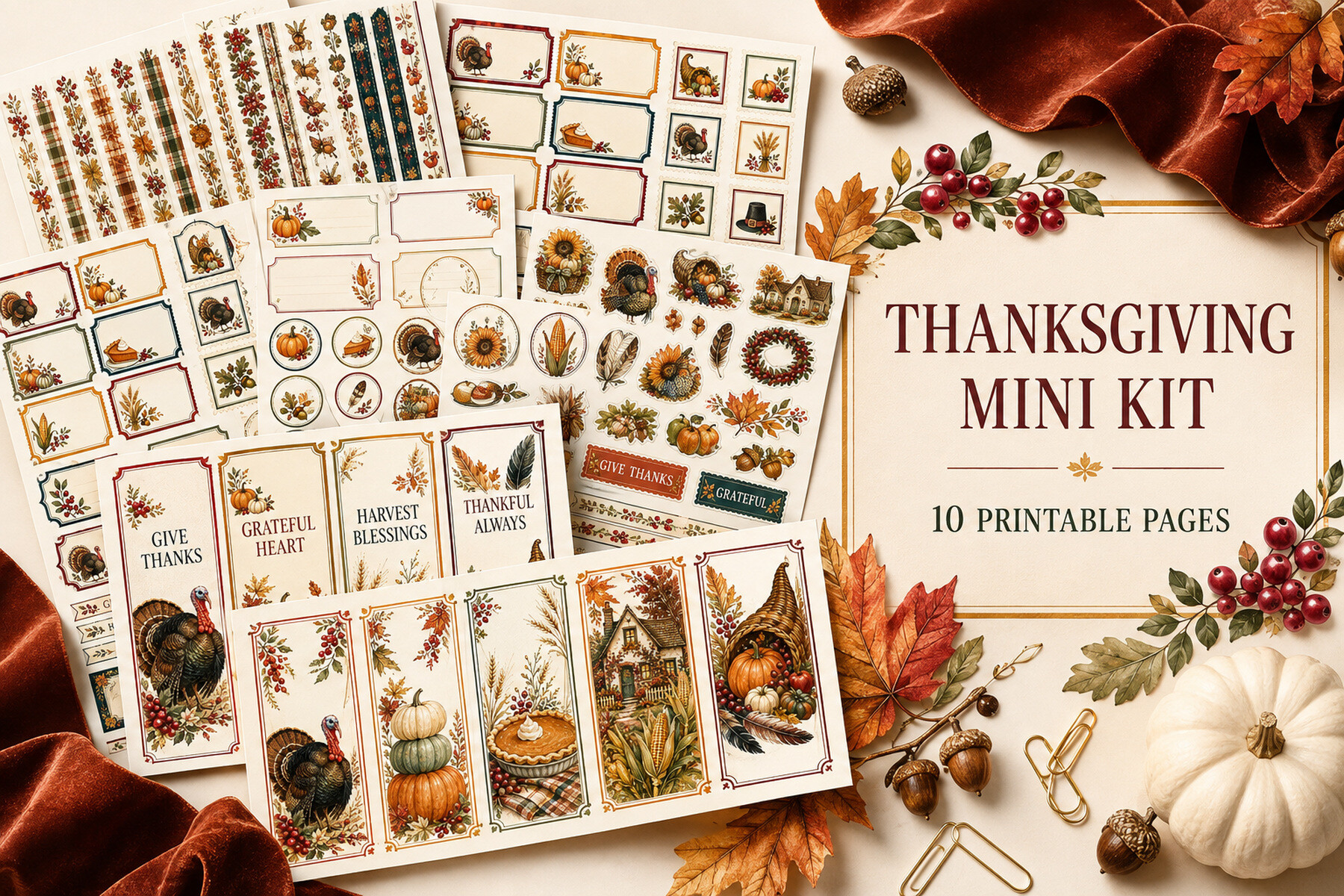 Thanksgiving Printable Mini Kit