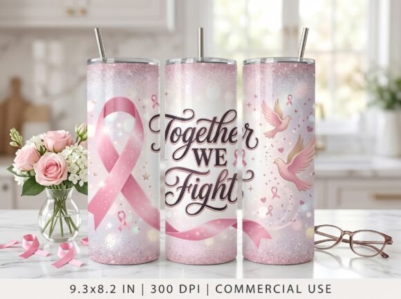 Together We Breast Cancer Tumbler Wrap