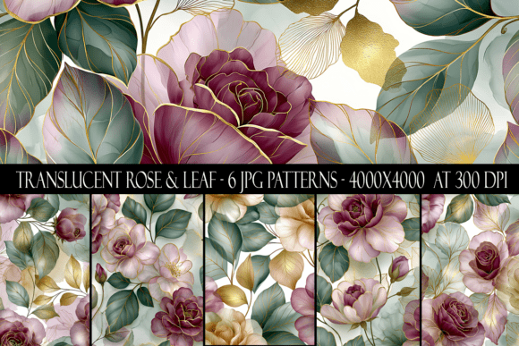 Translucent Rose and Leaf Patterns