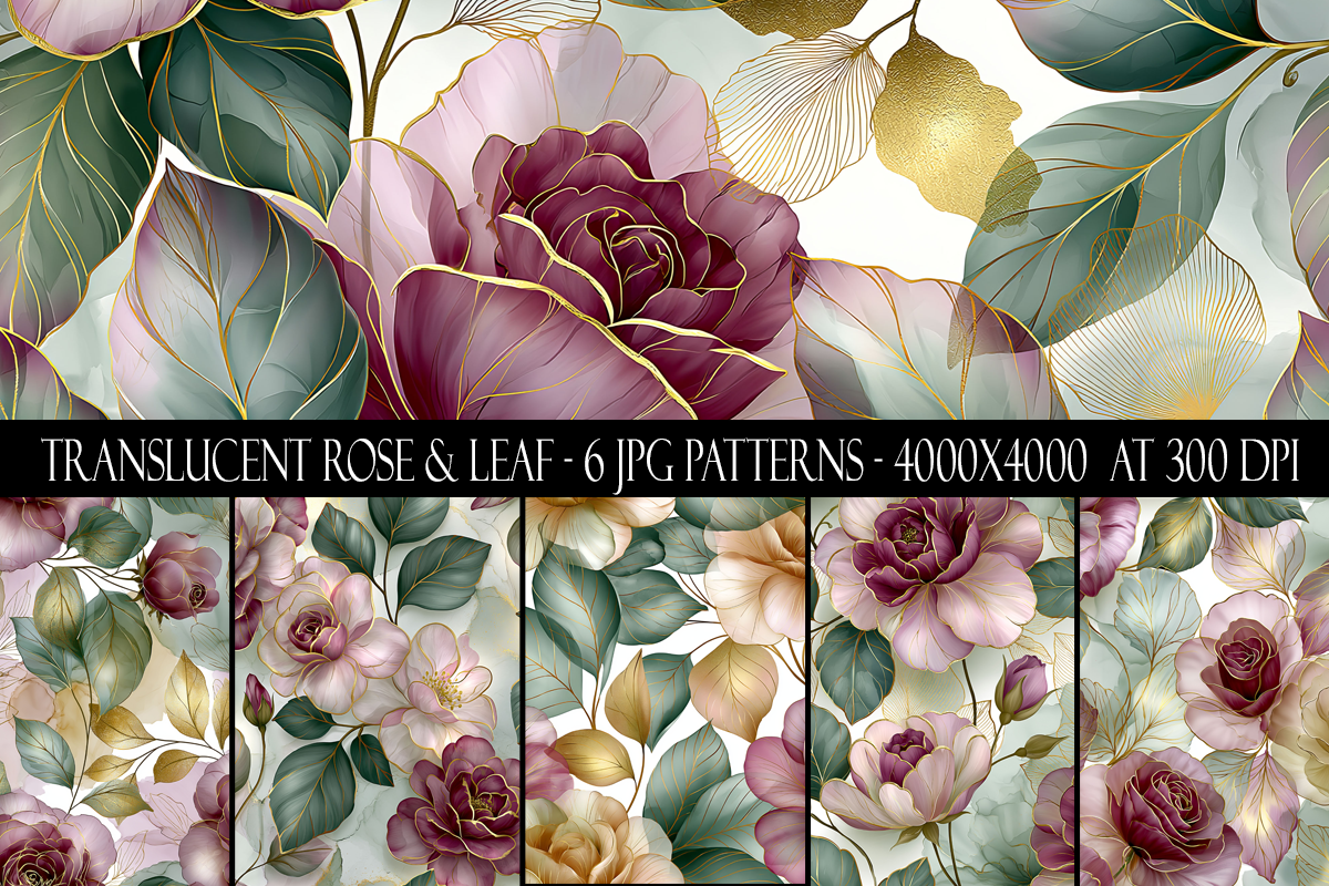 Translucent Rose and Leaf Patterns