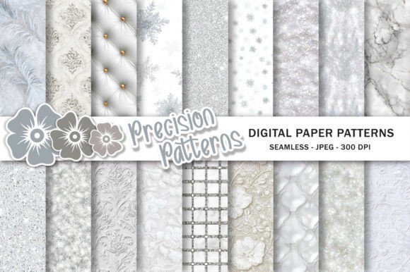 White Glam Digital Paper