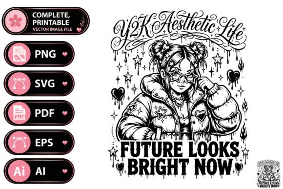 Y2K Aesthetic Life T-Shirt Design