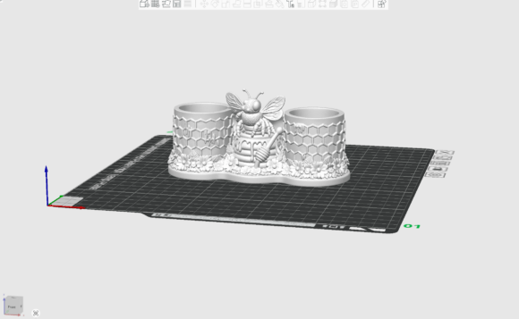 Bee Double Planter STL | 3D Printable Succulent Pot - Image 2