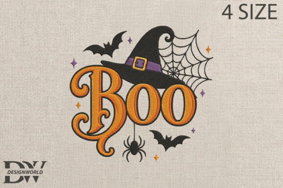 Boo Halloween Embroidery Design