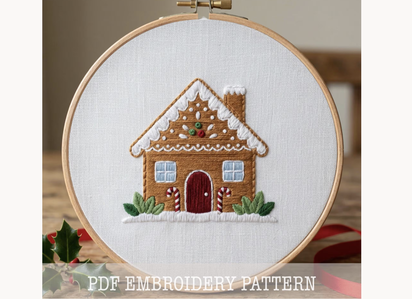Candy House Embroidery Pattern