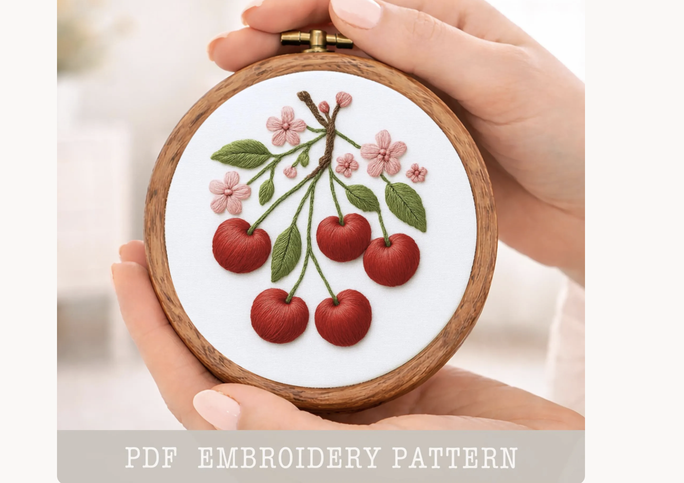 Cherry Hand Embroidery Pattern