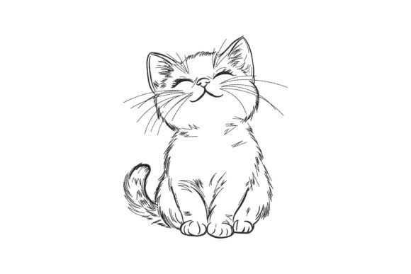 Cute Cat Outline