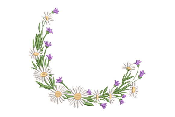 Daisy Wildflower Crescent Frame