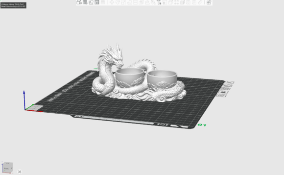 Dragon Guardian Double Planter STL | Fantasy 3D Print Succulent Pot - Image 3