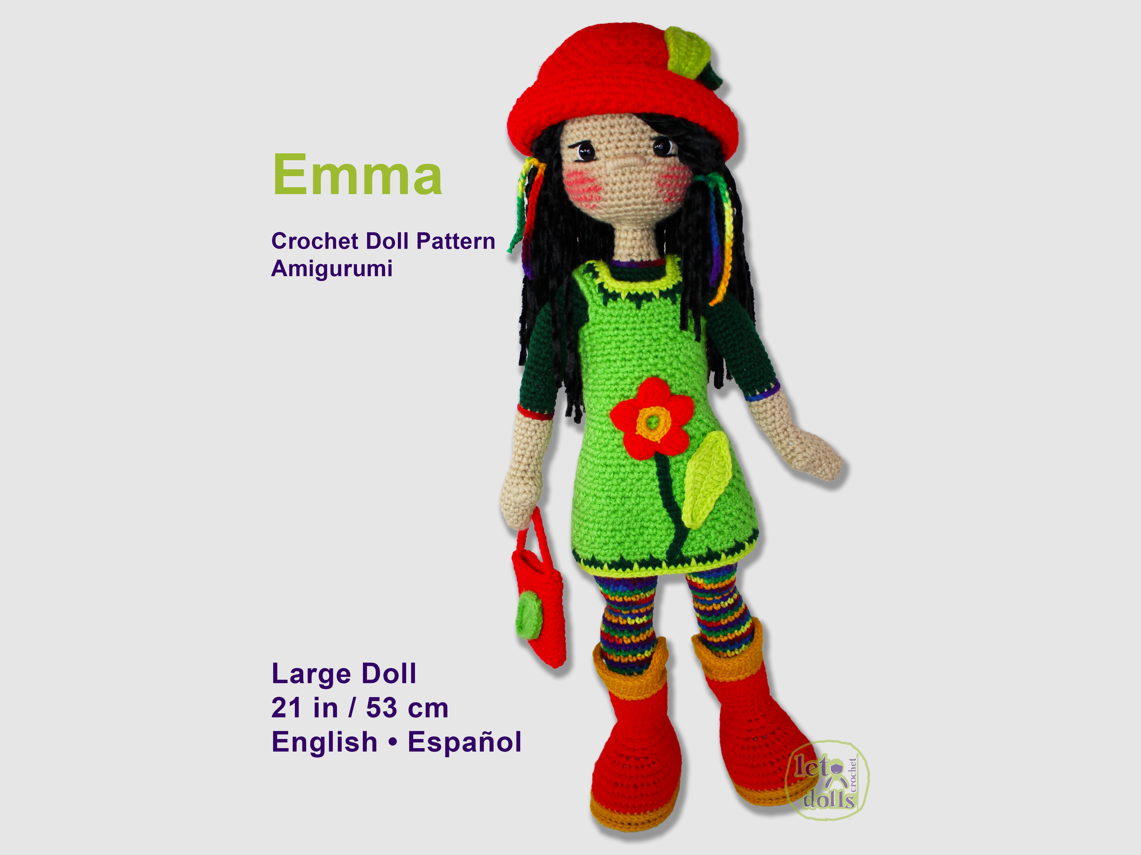 Emma Large Crochet Doll Pattern