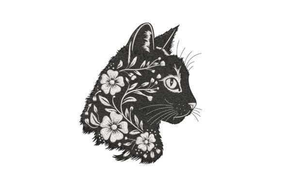 Floral Cat Head