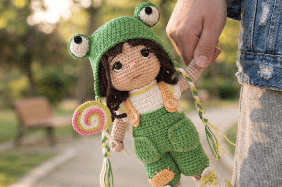 Frog Hat Doll Crochet Pattern