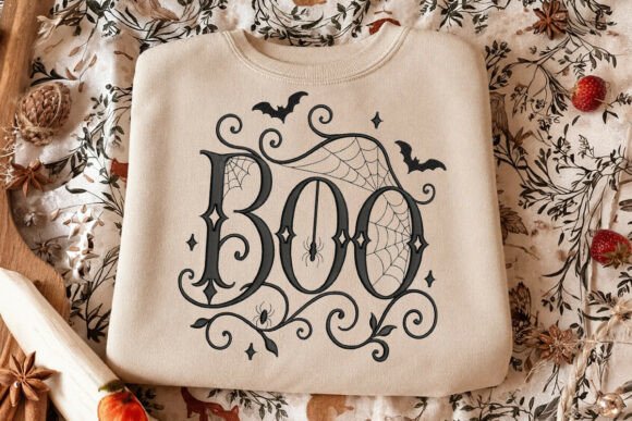 Halloween Boo Embroidery Design