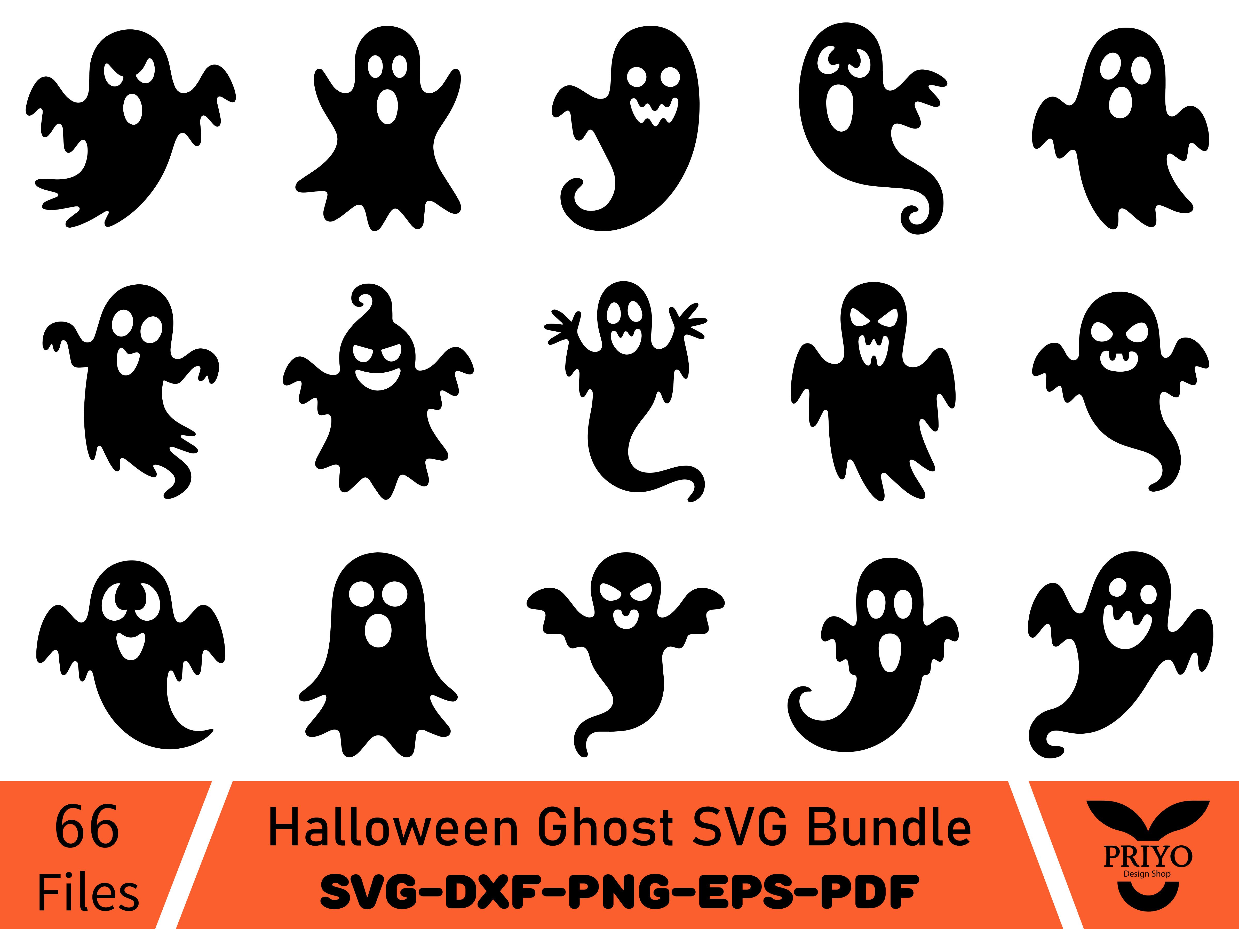 Halloween Ghost SVG Bundle