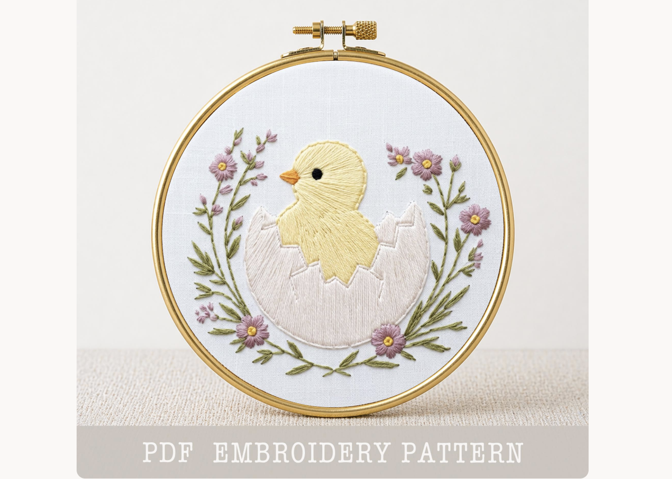 Hatching Chick Embroidery Pattern