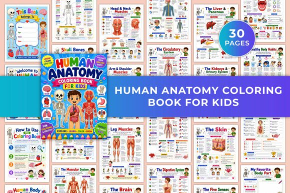 Human Anatomy Coloring Book for Kids KDP