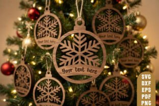 Personalized Snowflake Ornament SVG · Creative Fabrica