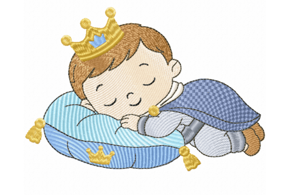 Sleeping Little Prince Embroidery Design