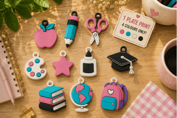Teacher Charms Bundle - 10 Cute School Themed 3D Print Files - Image 2
