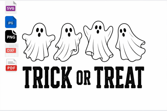 Trick or Treat Ghost Halloween SVG