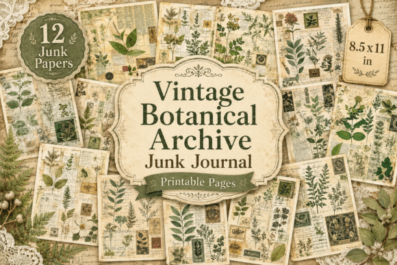 Vintage Botanical Archive Junk Journal
