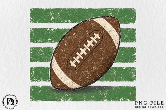 Vintage Game Day Football PNG