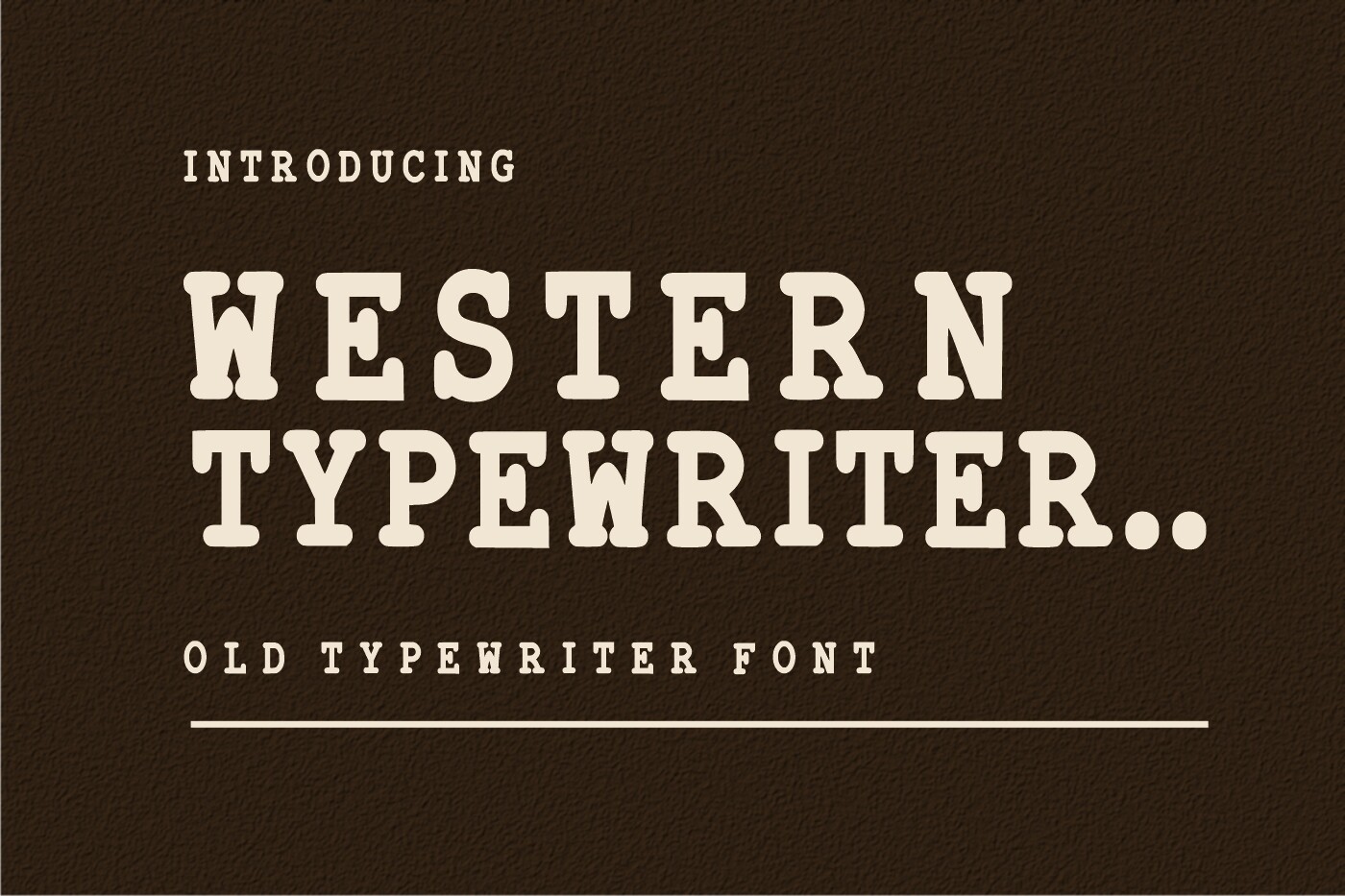 Western Typewriter preview: rugged western typewriter
