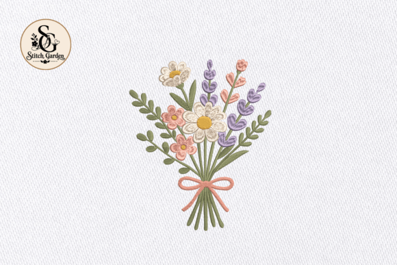 Wildflower Bouquet Embroidery