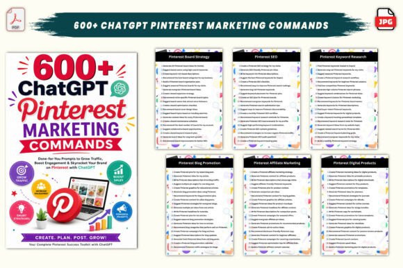 600+ ChatGPT Pinterest Marketing Command