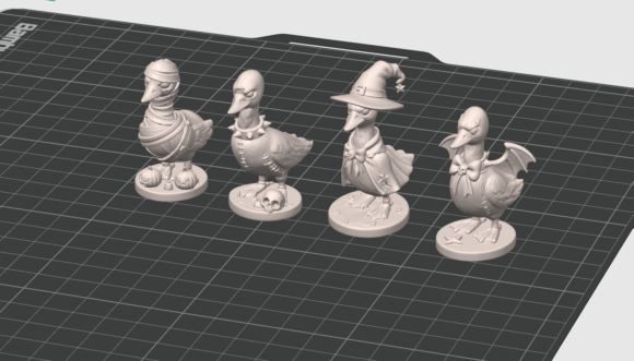 Angry Halloween Geese STL Bundle | 4 Unique Spooky Goose Designs - Image 4