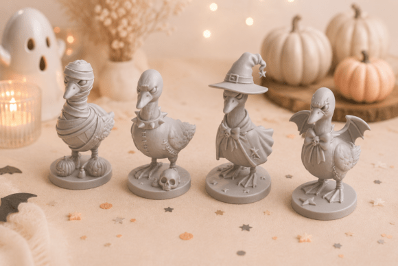 Angry Halloween Geese STL Bundle | 4 Unique Spooky Goose Designs - Image 6