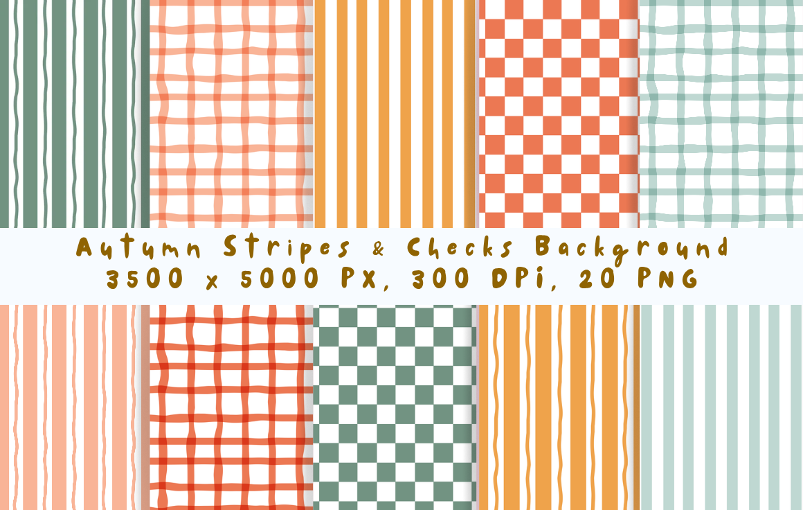 Autumn Stripes & Checks Background