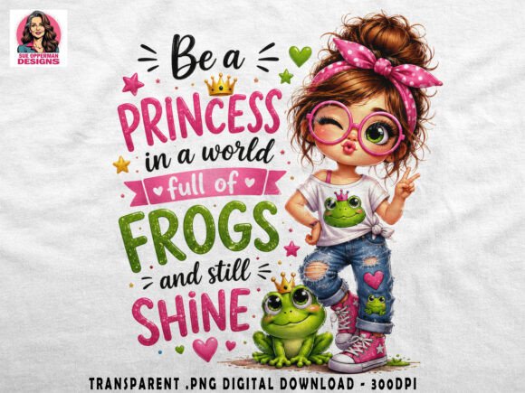 Be a Princess Full of Frogs | Girl PNG