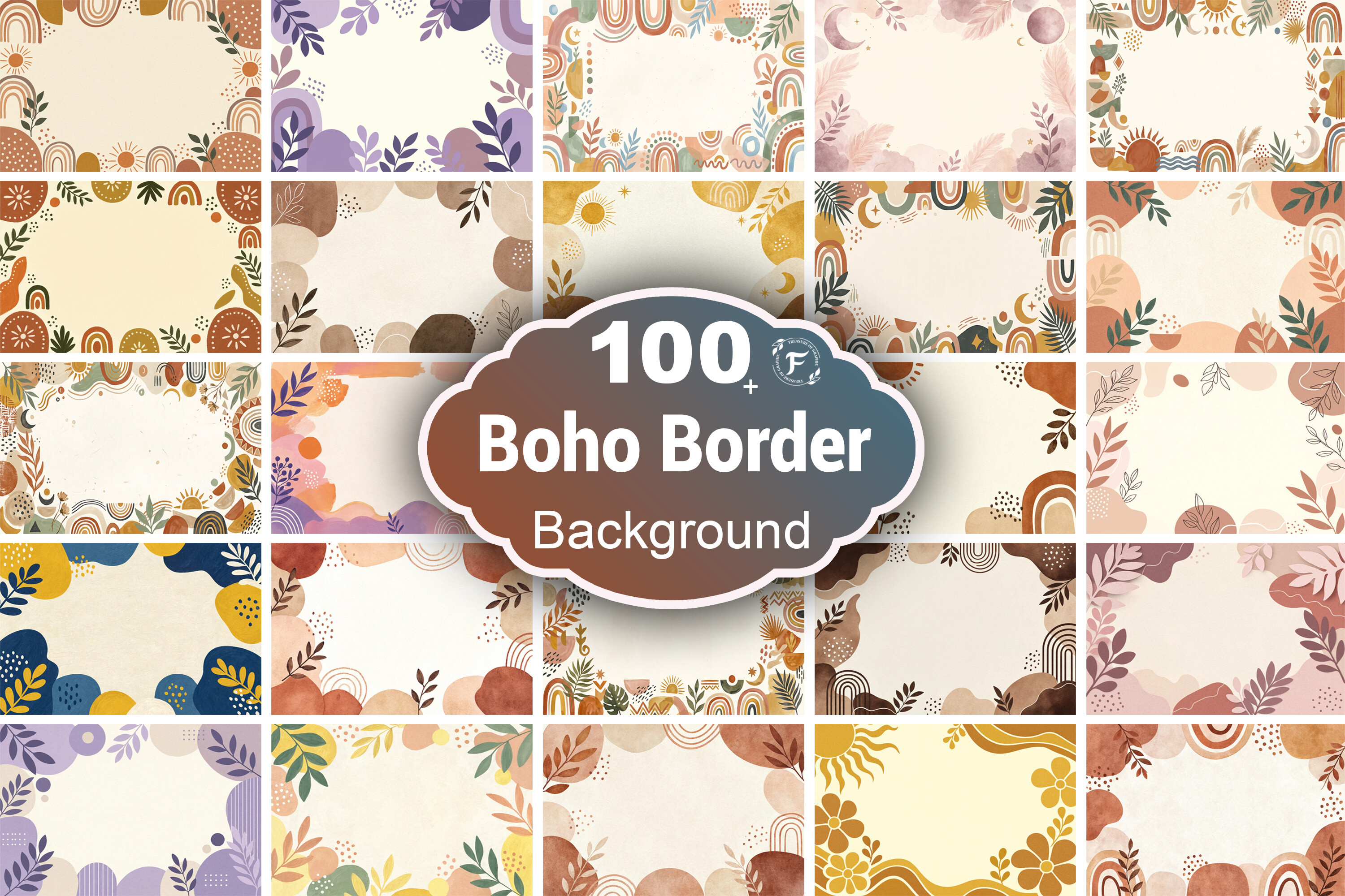 Boho Border Background Graphic by Forhadx5 · Creative Fabrica