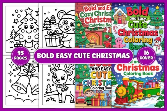 Bold-Easy Cute Christmas Coloring Pages