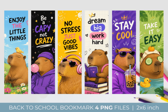 Capybara Printable Bookmarks for Kids