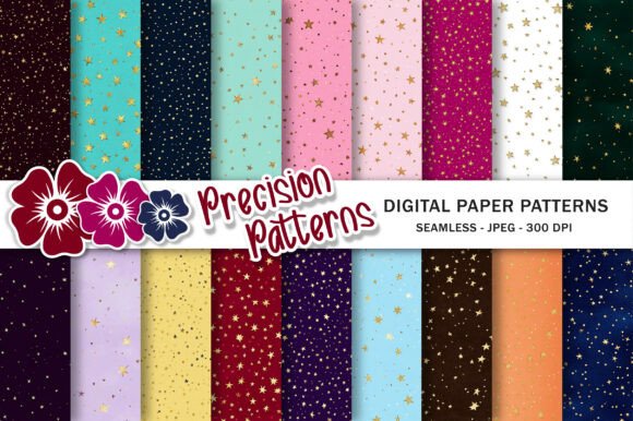Celestial Gold Star Digital Paper