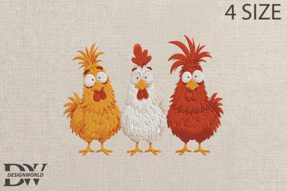 Chicken Embroidery Design