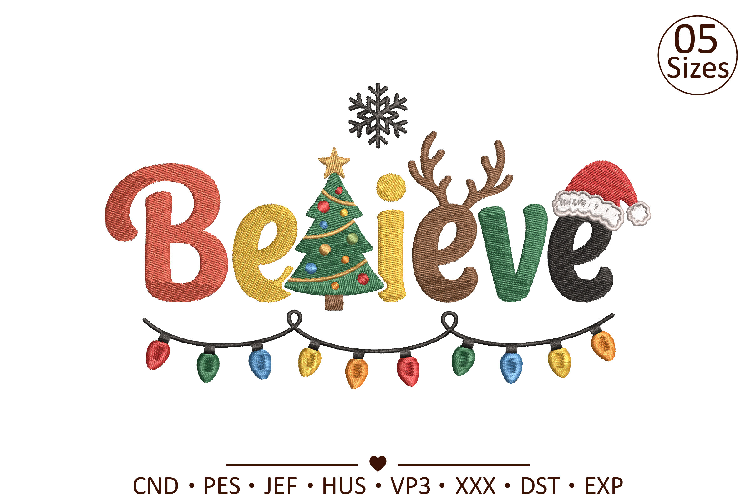 Christmas Believe Machine Embroidery - photo 1