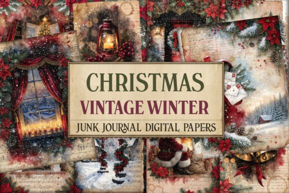 Christmas Vintage Winter Junk Journal