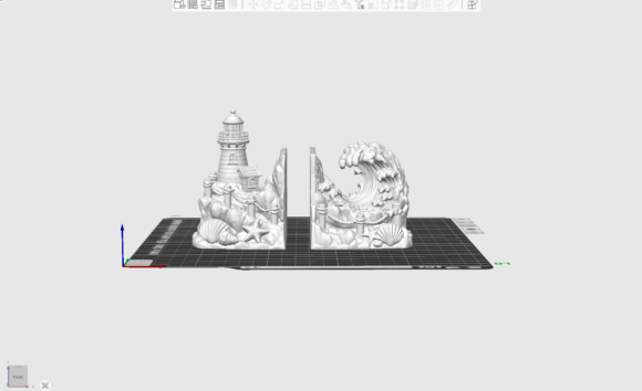 Coastal Lighthouse Book Nook STL | Detailed 3D Printable Shelf Decor - Image 2