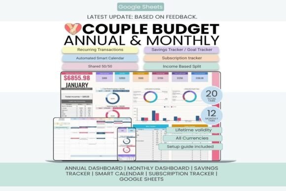 Couple Budget Planner Template - Light budget planner