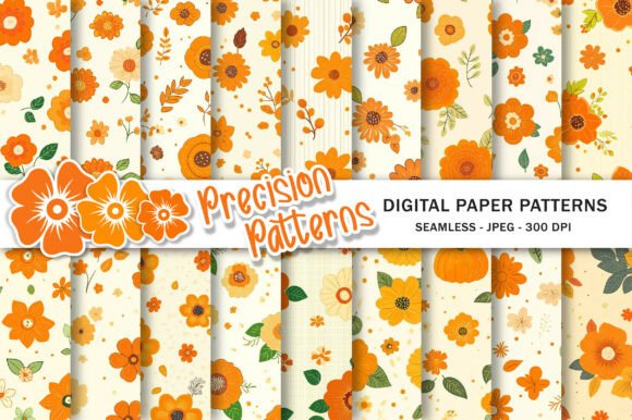 Cozy Fall Flower Seamless Pattern