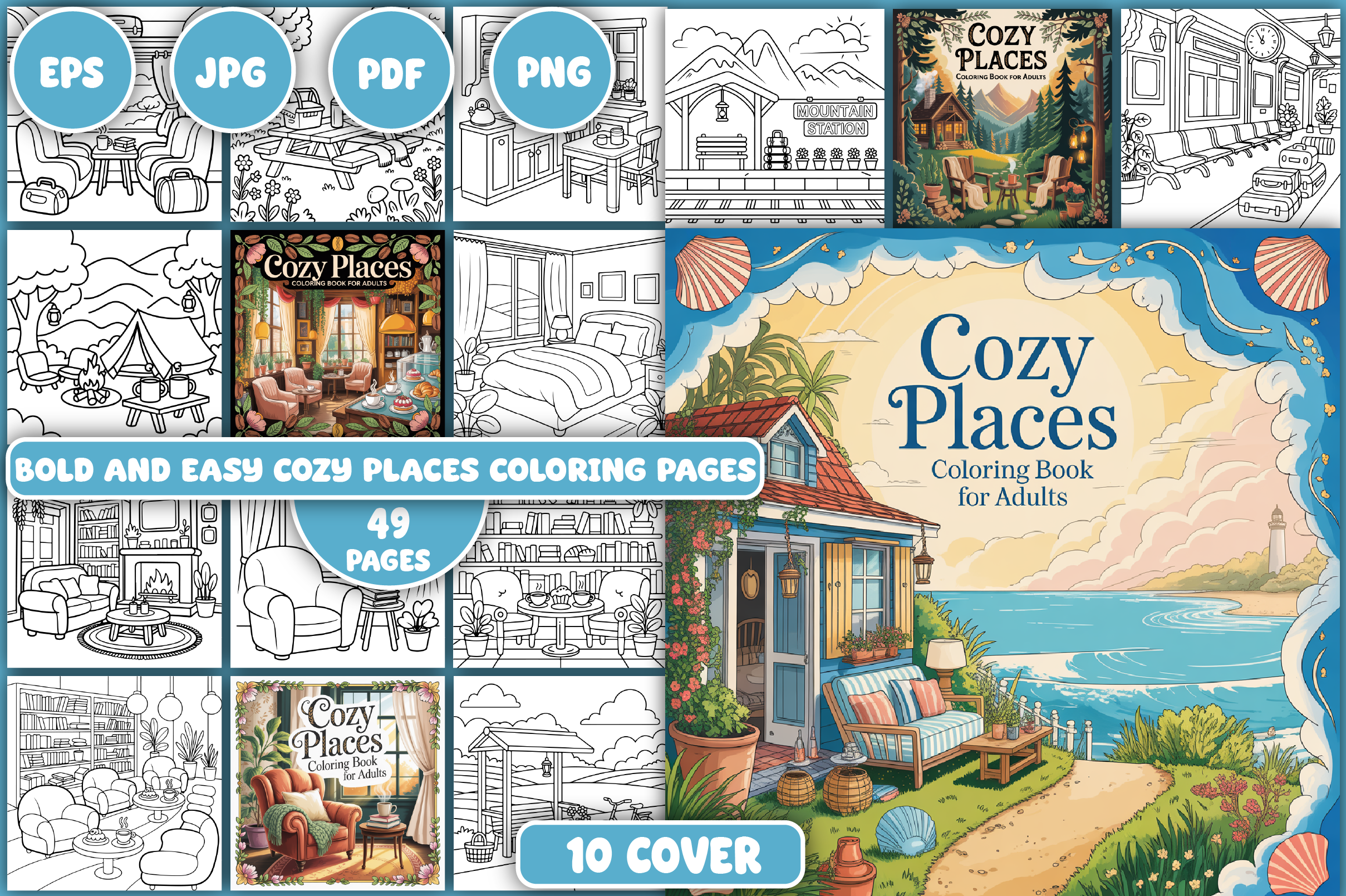 Cozy Places Coloring Pages
