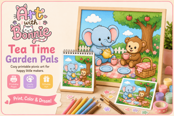 Cute Animal Picnic Coloring Pages Pack